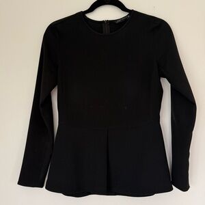 Zara Black Long Sleeve Blouse